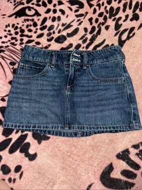 Hollister Dark Blue Denim Mini Skirt